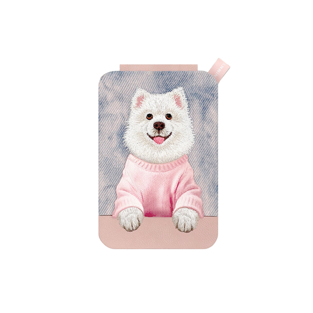 NIMMY Friends Tarjetero Magnético Gentle Pets Series, Pink Samoyed