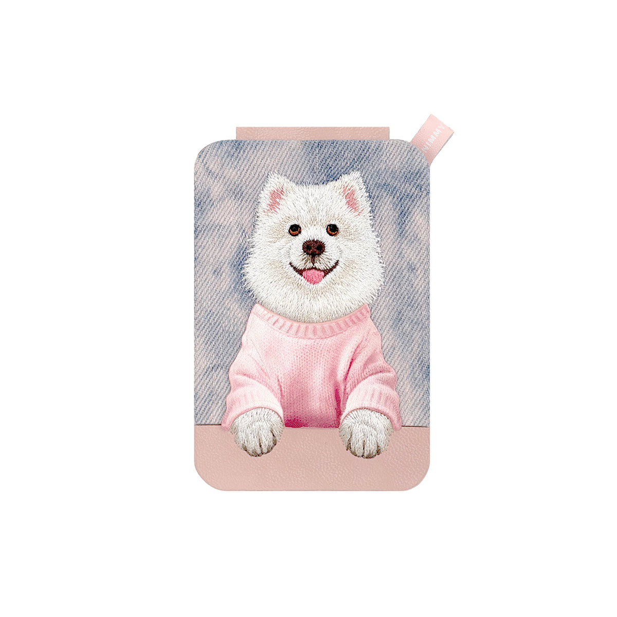 NIMMY Friends Tarjetero Magnético Gentle Pets Series, Pink Samoyed