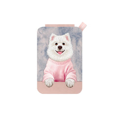 NIMMY Friends Tarjetero Magnético Gentle Pets Series, Pink Samoyed
