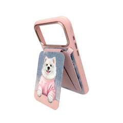 NIMMY Friends Tarjetero Magnético Gentle Pets Series, Pink Samoyed