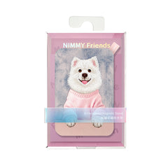 NIMMY Friends Tarjetero Magnético Gentle Pets Series, Pink Samoyed