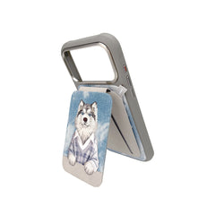 NIMMY Friends Tarjetero Magnético Gentle Pets Series, Gray Alaskan