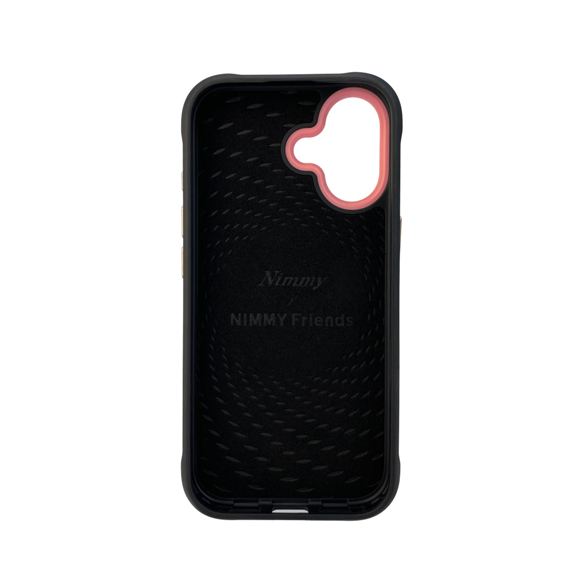 NIMMY Friends Funda Maine Glasses Series para iPhone 16, 3D Bordada Negro