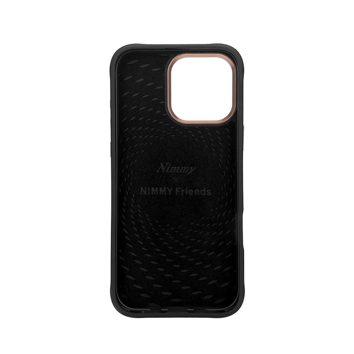 NIMMY Friends Funda Maine Glasses Series para iPhone 16 Pro, 3D Bordada Negro