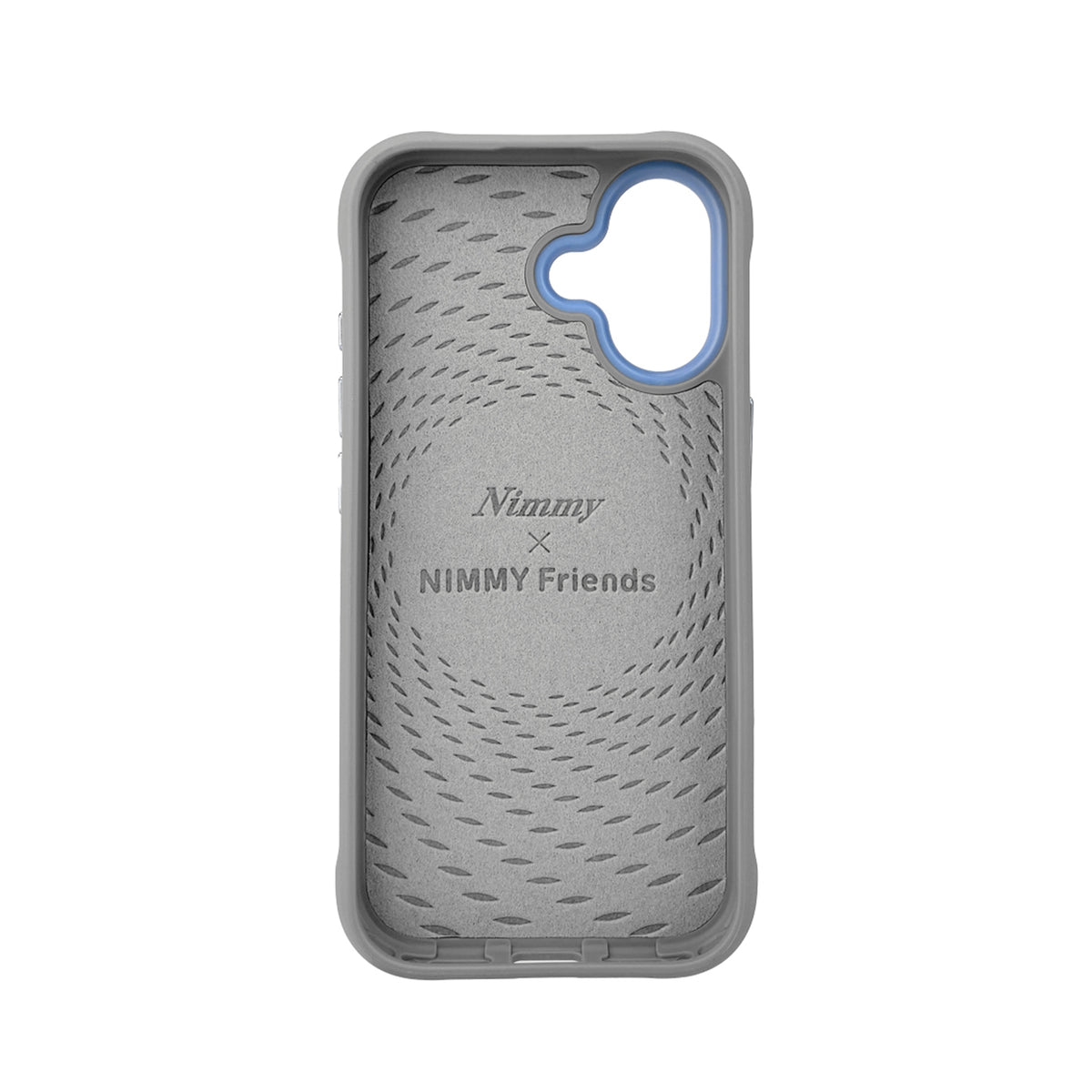 NIMMY Friends Funda Border Collie Glasses Series para iPhone 16, 3D Bordada Gris