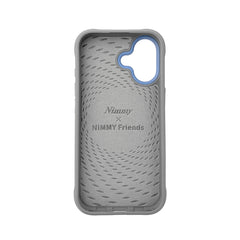 NIMMY Friends Funda Border Collie Glasses Series para iPhone 16, 3D Bordada Gris