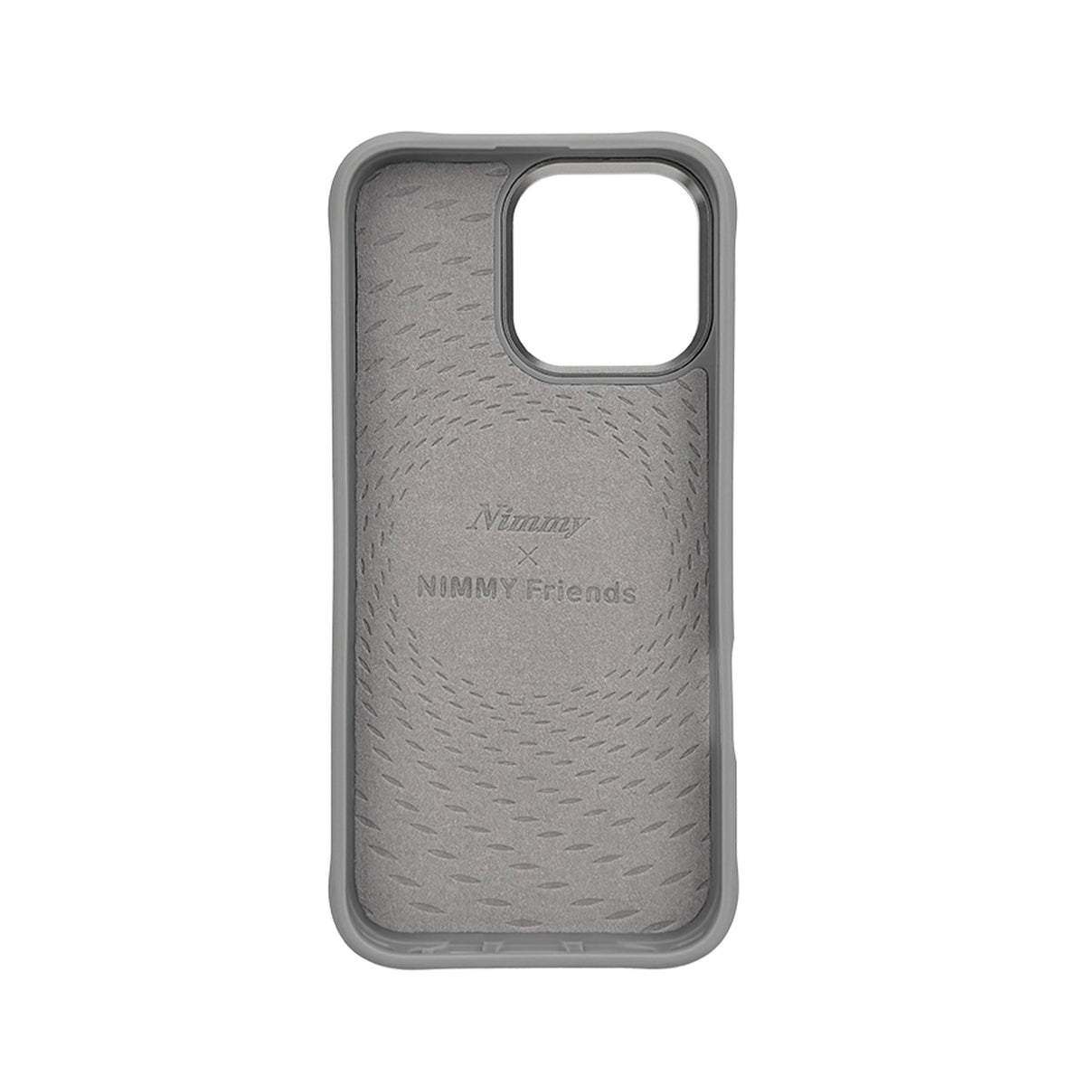 NIMMY Friends Funda Border Collie Glasses Series para iPhone 16 Pro Max, 3D Bordada Gris