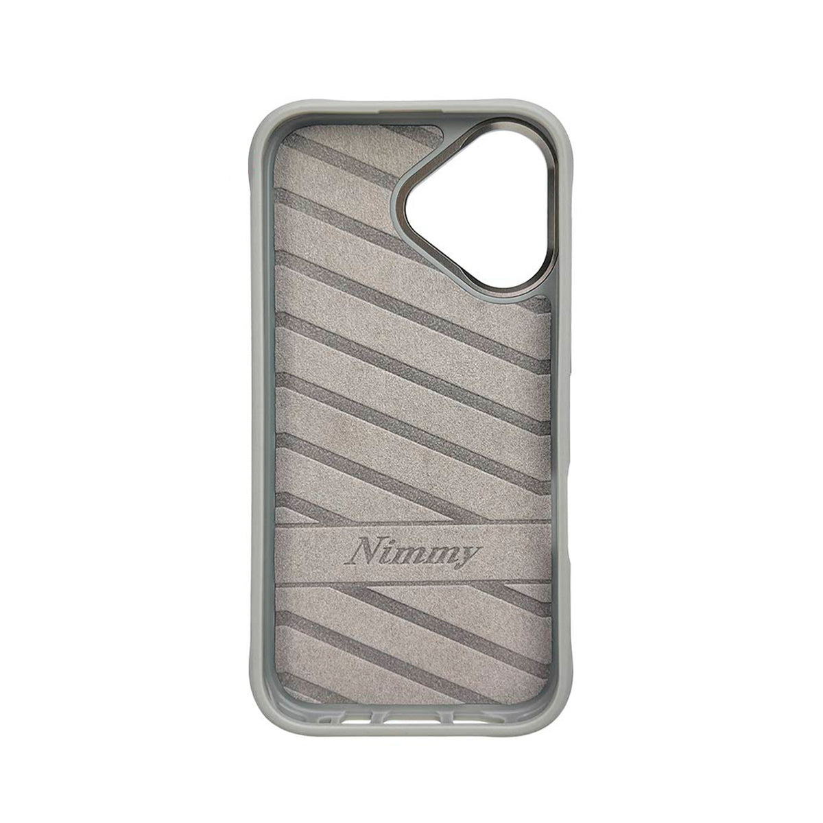 NIMMY Friends Funda Little Hipster Man Glasses Series para iPhone 17, 3D Bordada Gris