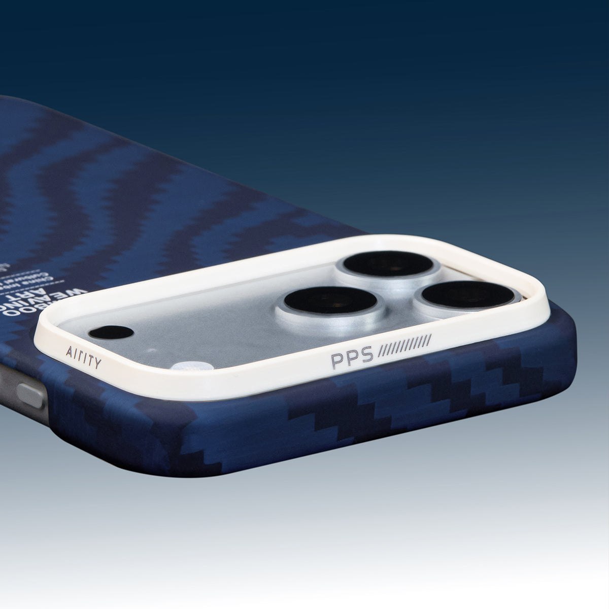 AIRITY Funda de Fibra de Aramida con Tejido de Bambú para iPhone 17 Pro Max/18 Pro Max Compatible con MagSafe, Ink Blue