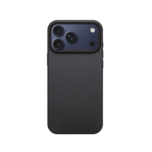 PITAKA Funda para iPhone 17 Pro – Carcasa UltraGuard de Fibra de Aramida Negro/Gris con MagSafe, Protección y Ajuste Preciso