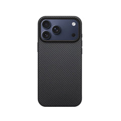 PITAKA Funda para iPhone 17 Pro – Carcasa UltraGuard de Fibra de Aramida Negro/Gris con MagSafe, Protección y Ajuste Preciso