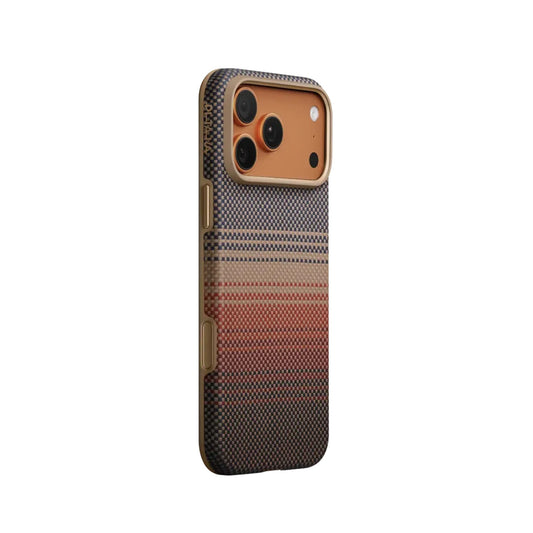 PITAKA Funda para iPhone 17 Pro – Carcasa UltraGuard de Fibra de Aramida Sunset con MagSafe, Protección y Ajuste Preciso