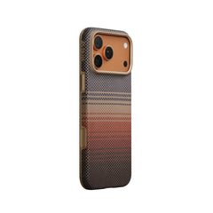 PITAKA Funda para iPhone 17 Pro – Carcasa UltraGuard de Fibra de Aramida Sunset con MagSafe, Protección y Ajuste Preciso