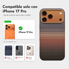 PITAKA Case for iPhone 17 Pro – UltraGuard Aramid Fiber Sunset Case with MagSafe, Protection and Precise Fit