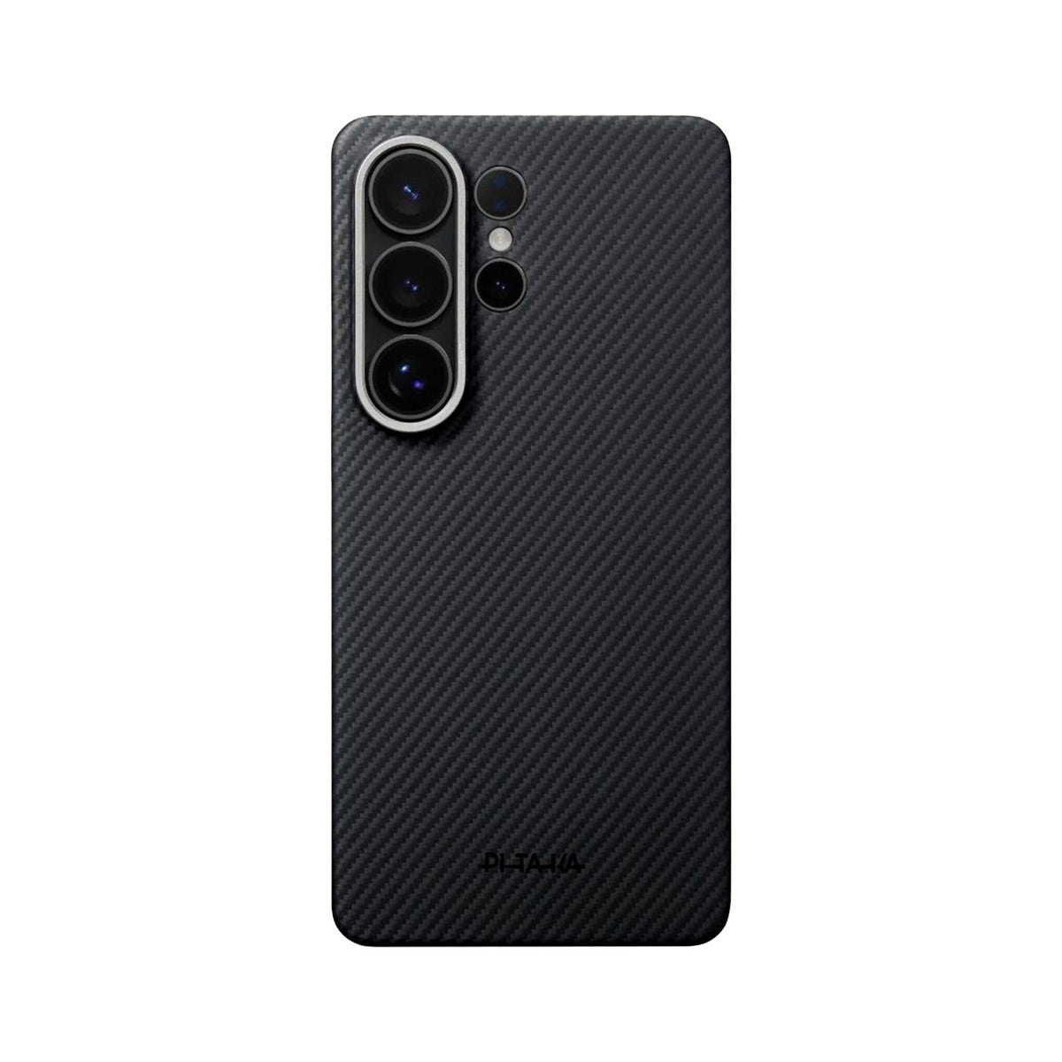 PITAKA Funda Edge de Fibra de Aramida para Galaxy S26 Ultra con Anillo Magnético, Negro/Gris Twill
