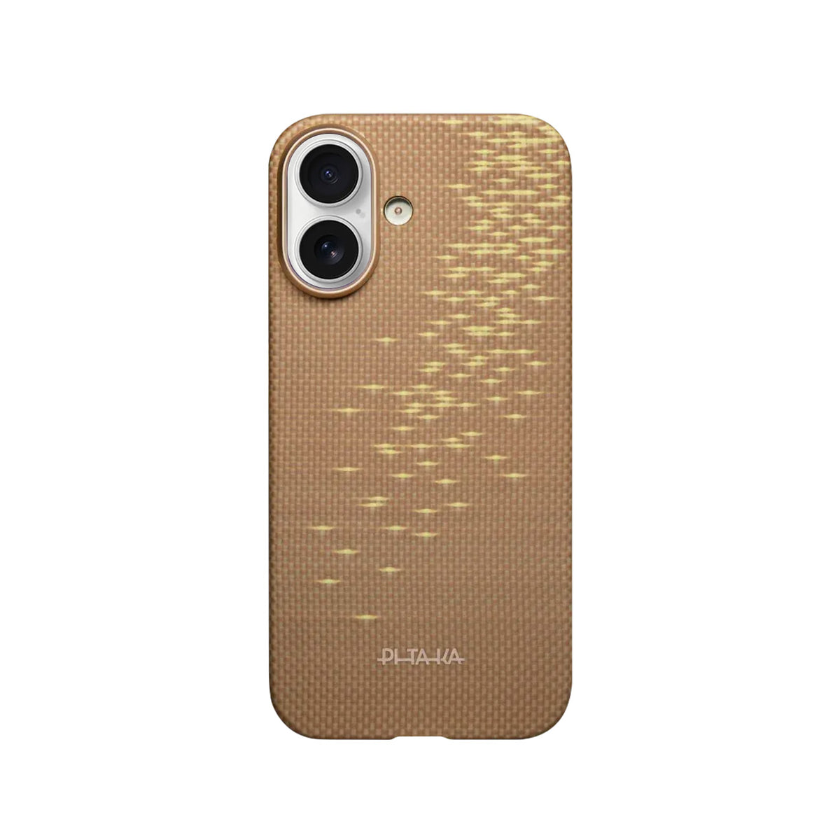 PITAKA Funda Ultra Fina de Fibra de Aramida para iPhone 17 Compatible con MagSafe, Golden Glint