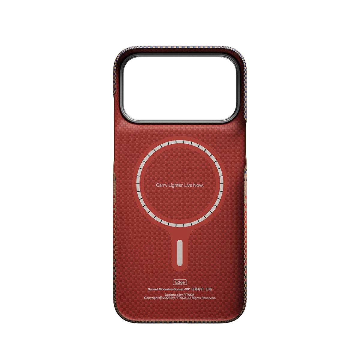 PITAKA Funda Edge de Fibra de Aramida para iPhone 18 Pro Compatible con MagSafe, Sunset