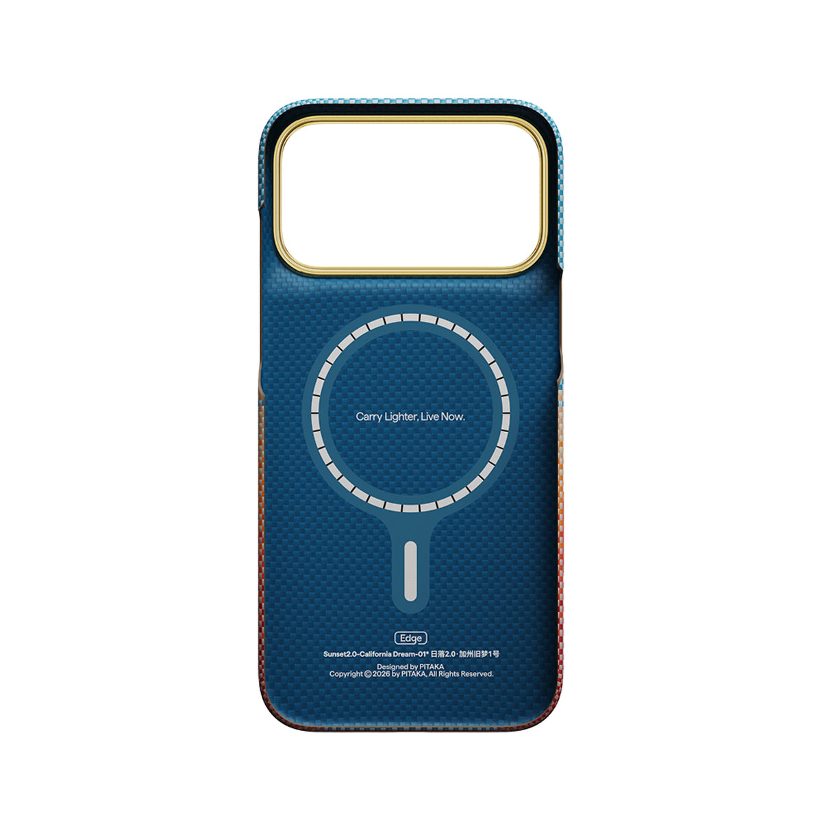PITAKA Funda Edge de Fibra de Aramida para iPhone 18 Pro Compatible con MagSafe, California Dream