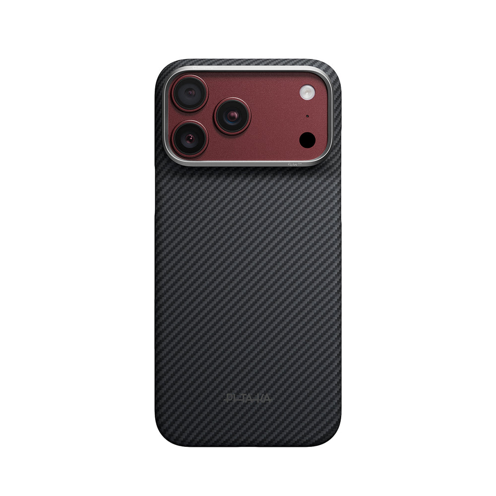 PITAKA Funda Edge de Fibra de Aramida para iPhone 18 Pro Max Compatible con MagSafe, Negro/Gris