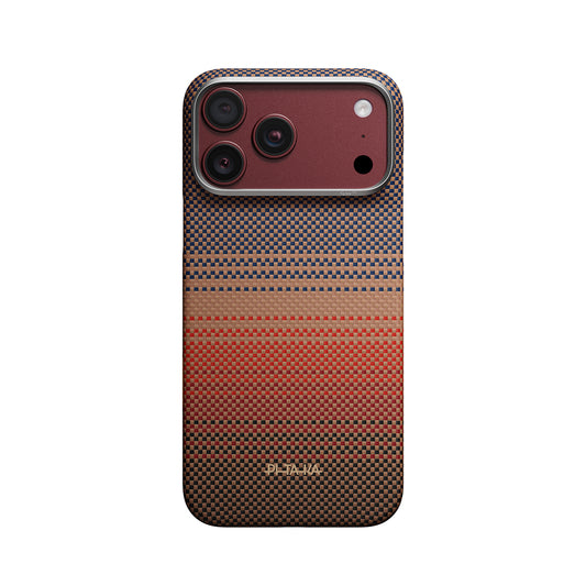 PITAKA Funda Edge de Fibra de Aramida para iPhone 18 Pro Max Compatible con MagSafe, Sunset