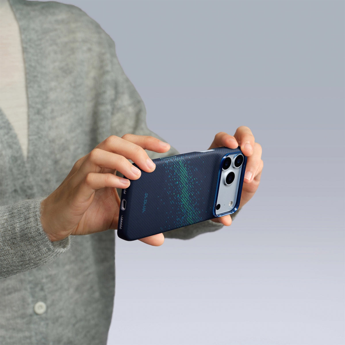 PITAKA Funda Edge de Fibra de Aramida para iPhone 18 Pro Max Compatible con MagSafe, Rion Nebula