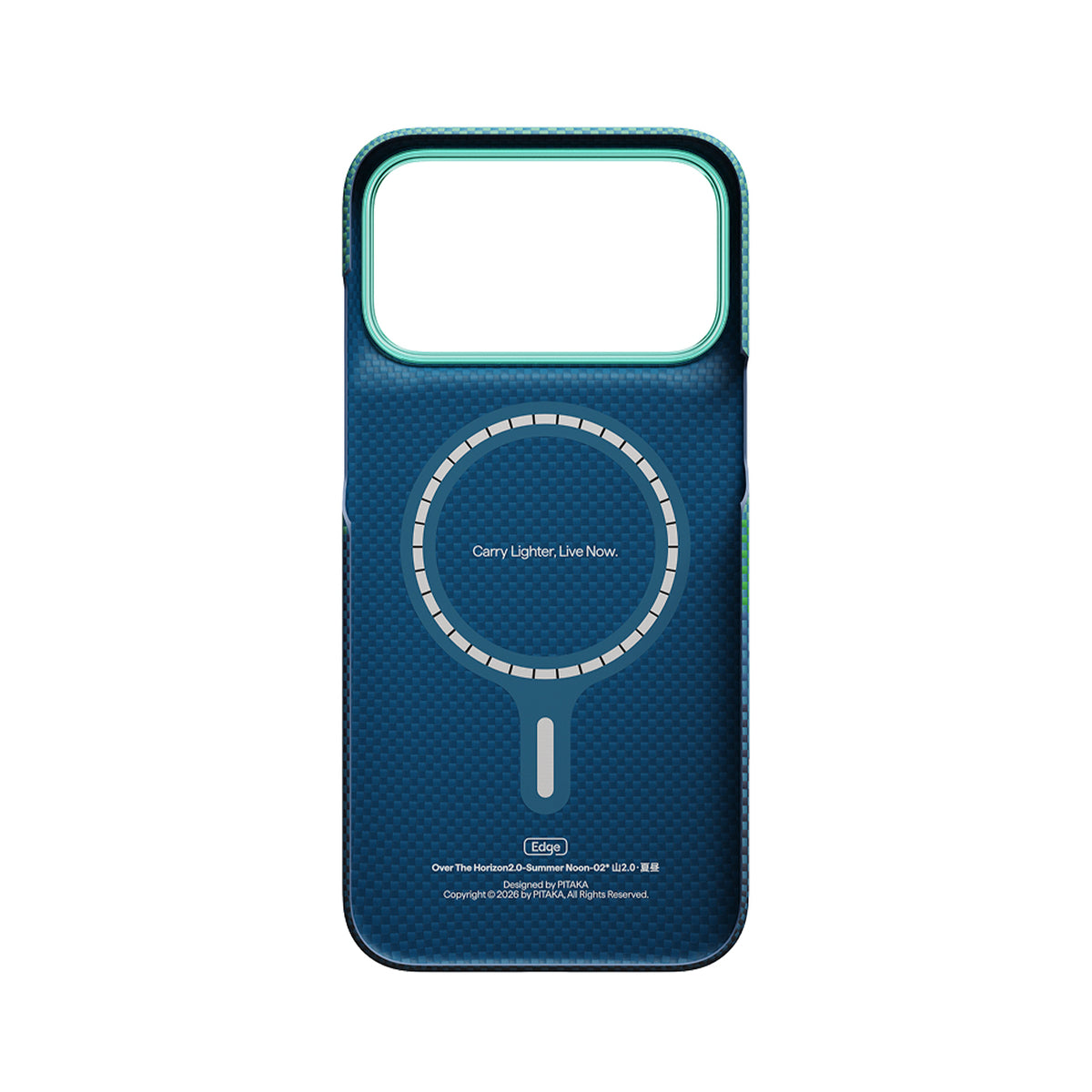 PITAKA Funda Edge de Fibra de Aramida para iPhone 18 Pro Compatible con MagSafe, Summer Noon
