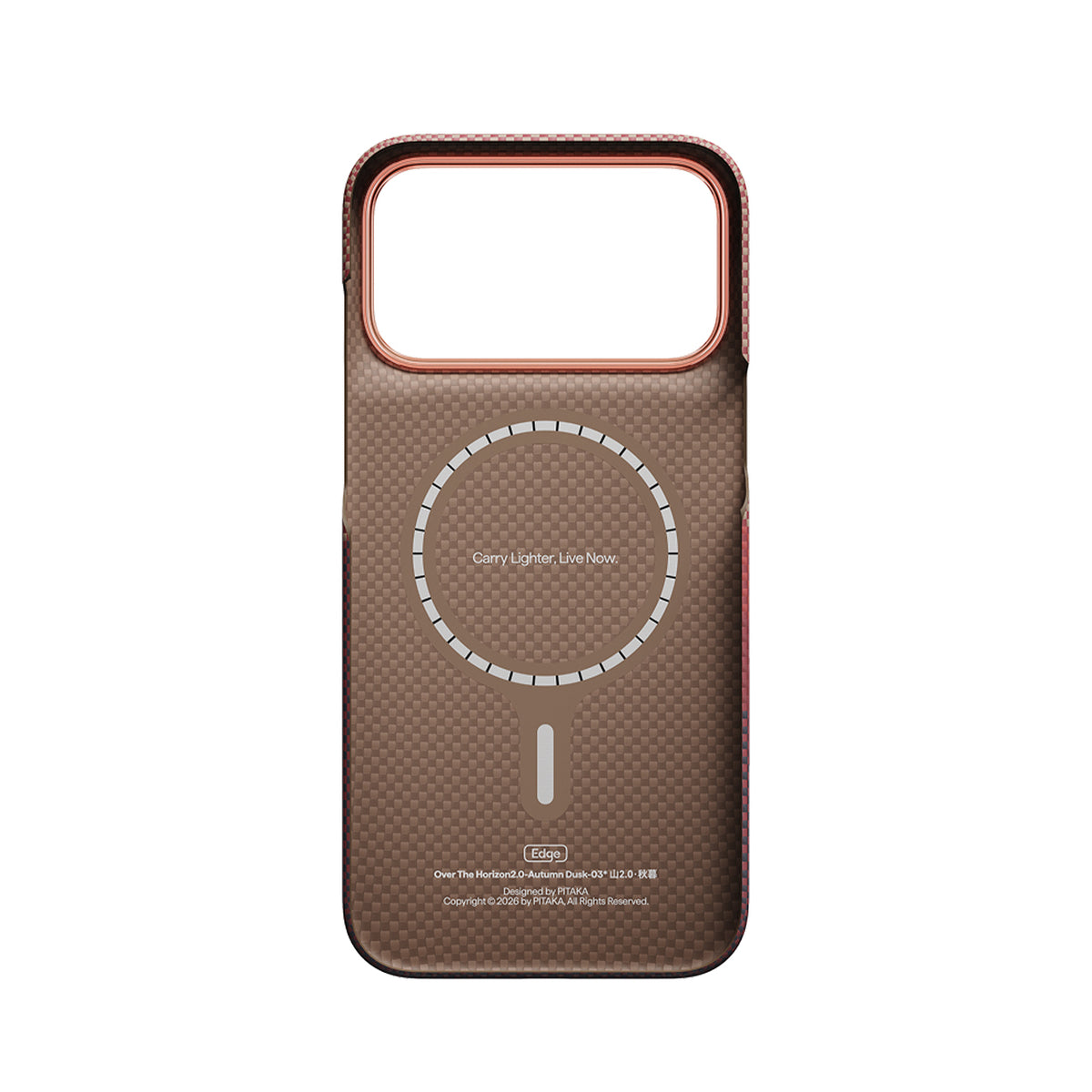 PITAKA Funda Edge de Fibra de Aramida para iPhone 18 Pro Compatible con MagSafe, Autumn Dusk