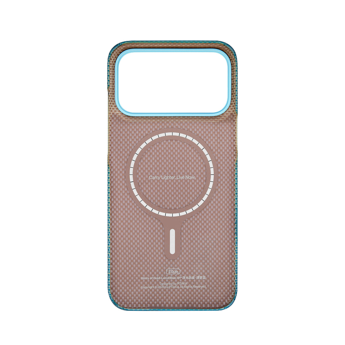 PITAKA Funda Edge de Fibra de Aramida para iPhone 18 Pro Compatible con MagSafe, Lucid Blue