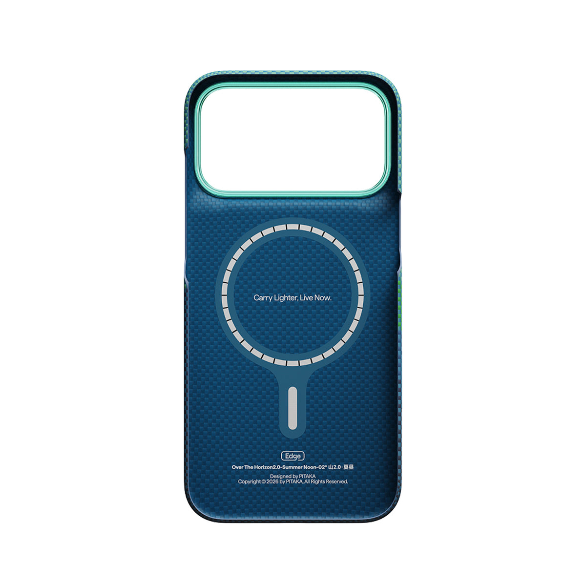 PITAKA Funda Edge de Fibra de Aramida para iPhone 18 Pro Max Compatible con MagSafe, Summer Noon