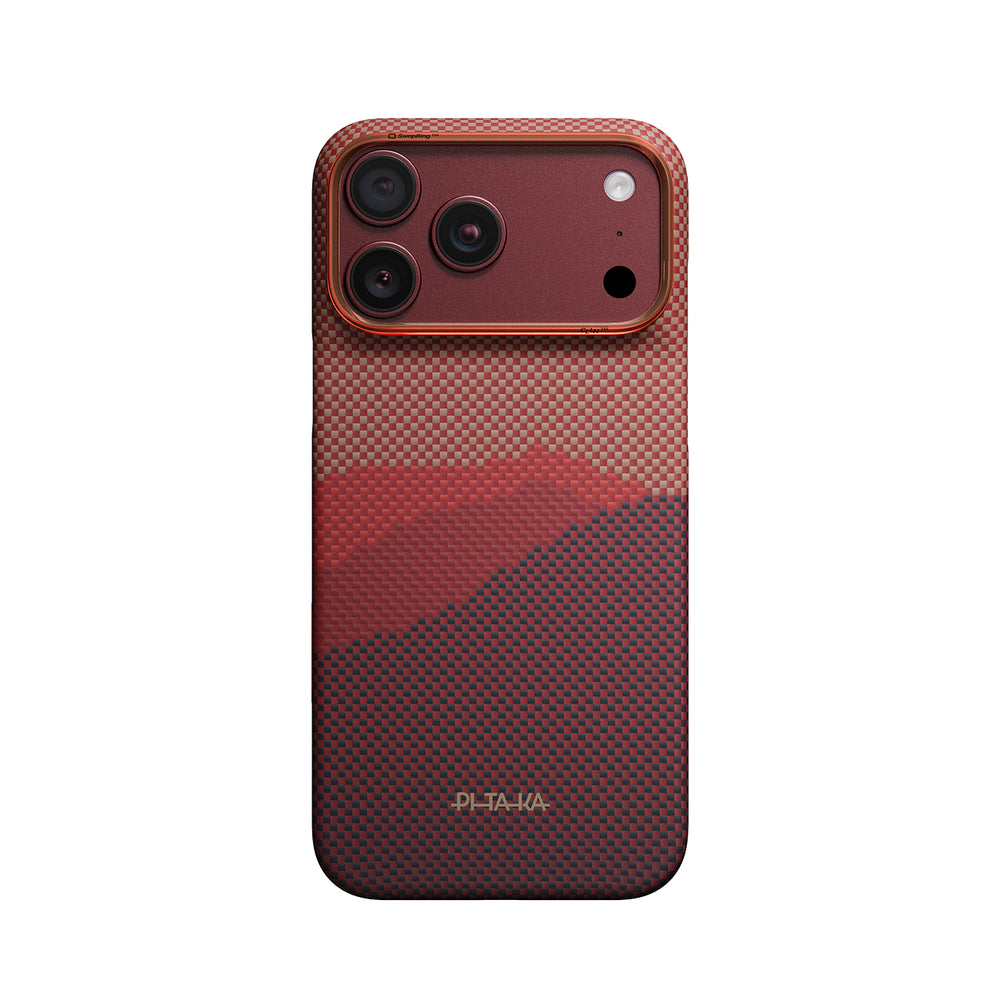 PITAKA Funda Edge de Fibra de Aramida para iPhone 18 Pro Max Compatible con MagSafe, Autumn Dusk