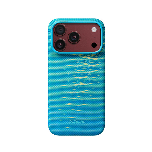 PITAKA Funda Edge de Fibra de Aramida para iPhone 18 Pro Max Compatible con MagSafe, Lucid Blue