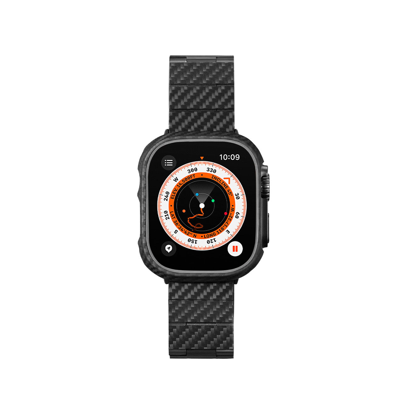 PITAKA Strap for Apple Watch – Carbon Fiber Modern Style Bracelet Black/Grey Twill, Lightweight Design and Comfortable Fit