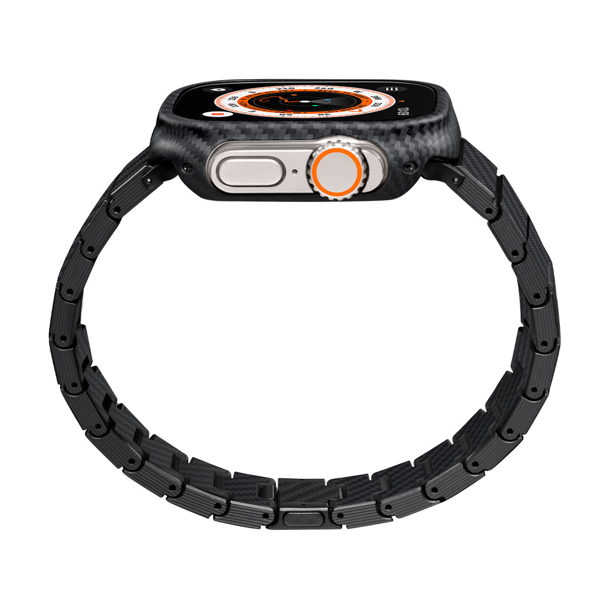 PITAKA Strap for Apple Watch – Carbon Fiber Modern Style Bracelet Black/Grey Twill, Lightweight Design and Comfortable Fit