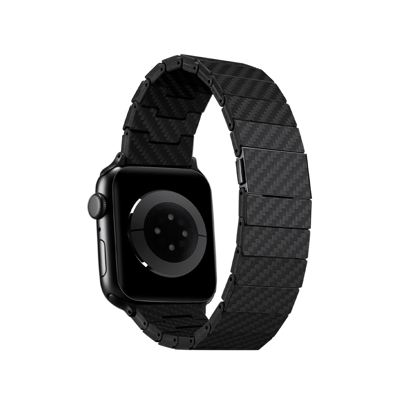 PITAKA Strap for Apple Watch – Carbon Fiber Modern Style Bracelet Black/Grey Twill, Lightweight Design and Comfortable Fit