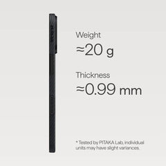PITAKA Funda Ultra Fina de Fibra de Aramida para iPhone 17 Compatible con MagSafe, Negro/Gris