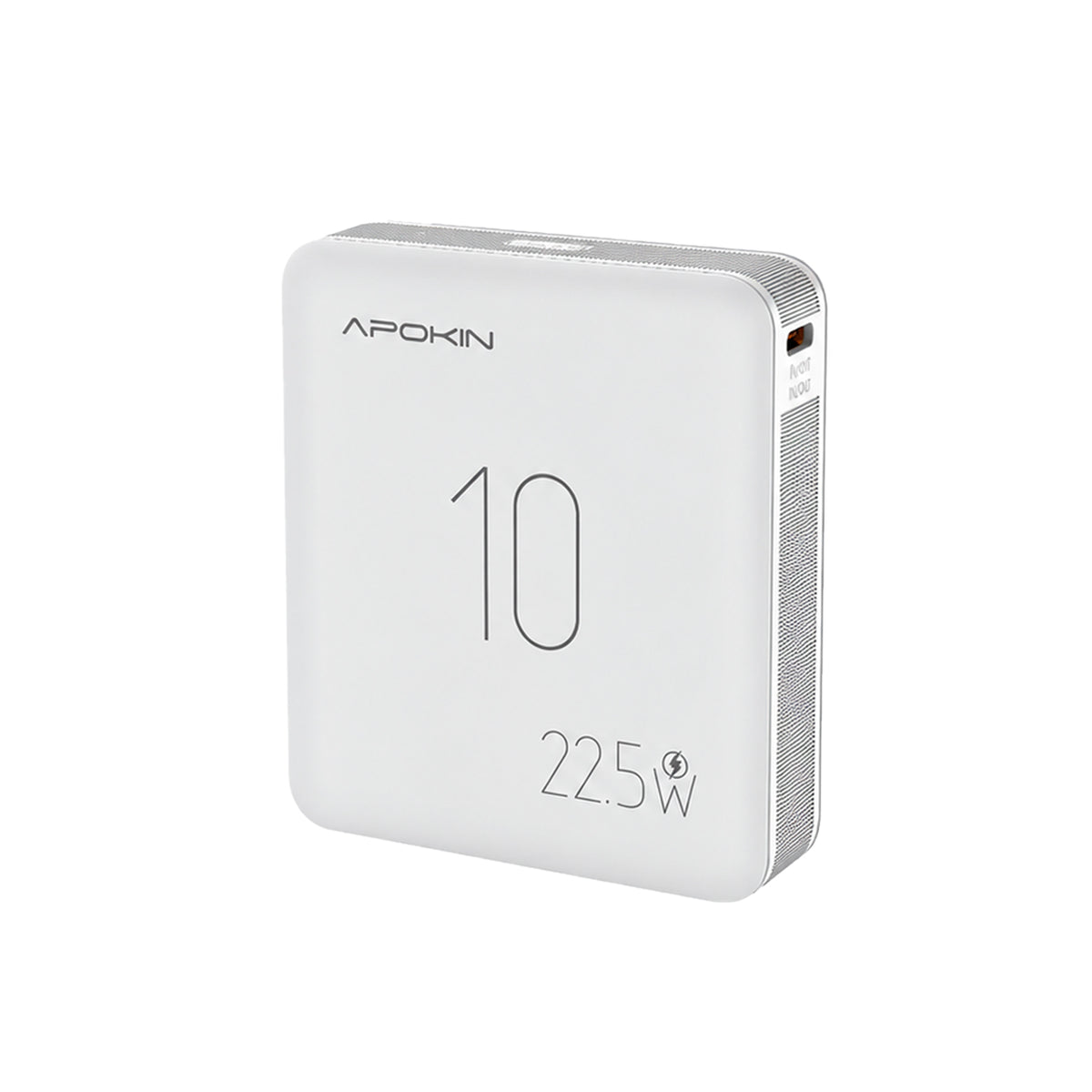 APOKIN Power Bank 10000mAh 22,5W con Carga Rápida, Blanco