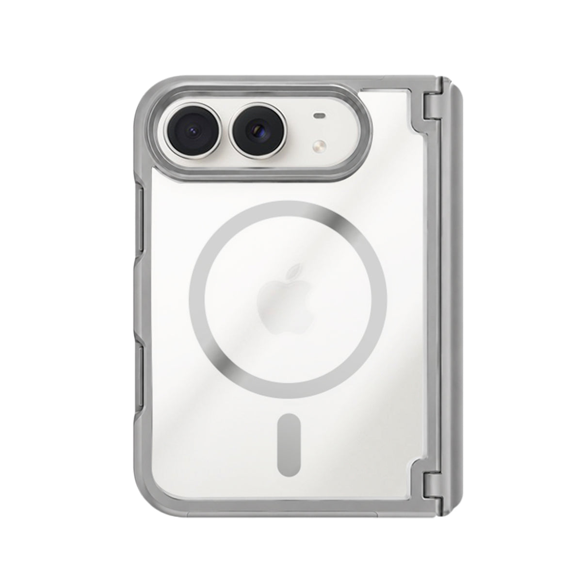 NJOYNY Funda para iPhone Duo Compatible con MagSafe, Gris