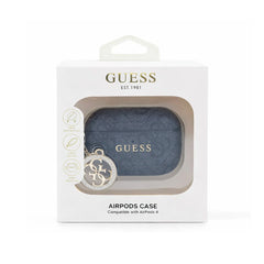 Guess Funda para AirPods Pro 3 Negra 4G – Carcasa Protectora con Colgante, Diseño Elegante y Ajuste Preciso