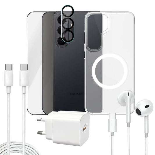 APOKIN Pack 7 en 1 para Galaxy S26: Funda Magnética + Kit Completo de Accesorios