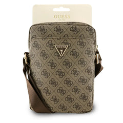 Bandolera Guess Premium para Tablet de 10": Estilo Clásico Marrón con Logo Triangular
