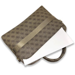 Guess Bolsa para Portátil de 13" a 15" Marrón 4G – Funda para Laptop con Compartimento Acolchado, Diseño Elegante y Protección Segura