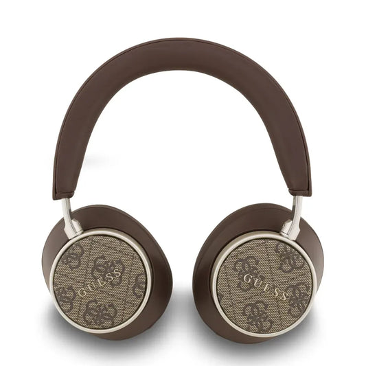 Guess Auriculares Bluetooth de Diadema 4G Marrón – Cascos Inalámbricos con Cancelación de Ruido, Micrófono para Llamadas, Bluetooth 5.4, Drivers de 40 mm, Hasta 45 Horas de Batería, Control Integrado